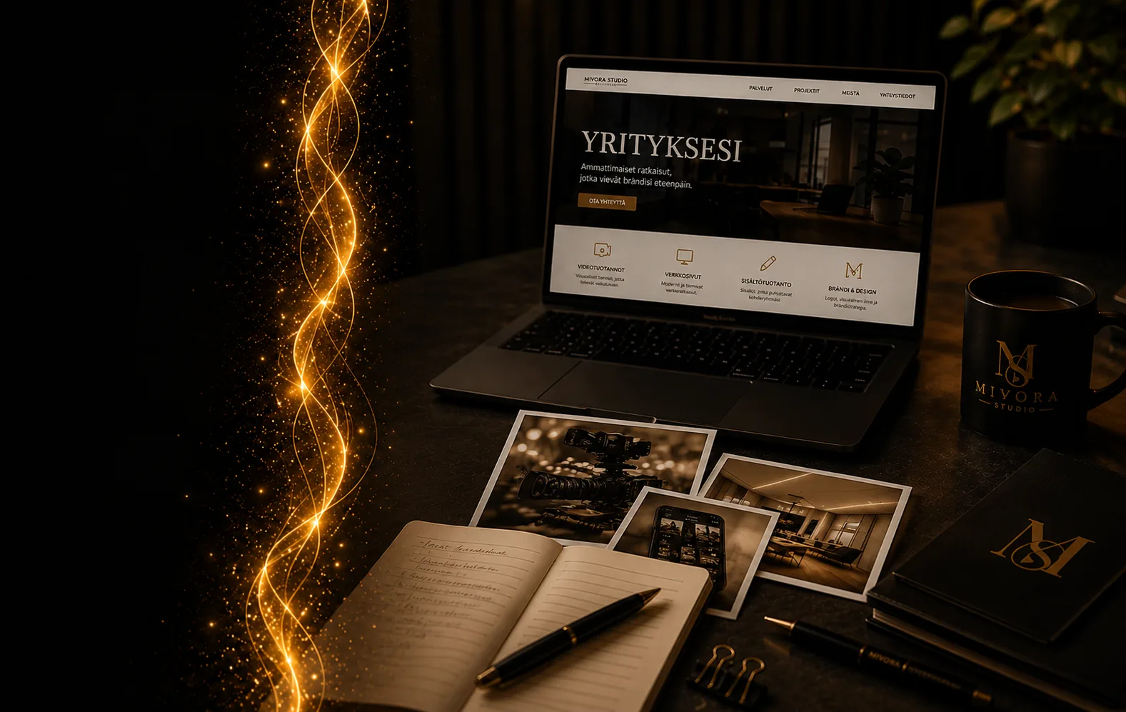 Mivora Studion yrityspalveluiden hero-kuva
